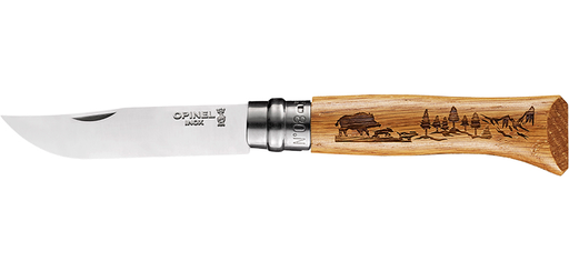 COUTEAU OPINEL N°8 ANIMALIA ( SANGLIER,CHIEN,OURS,BISON)