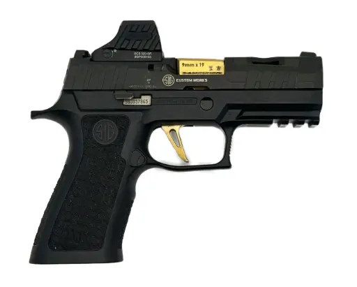 PISTOLET SIG-SAUER P320X Compact Spectre Gold CAL.9x19 - Viseur réflex "HOLOSUN" SCS 320-GR